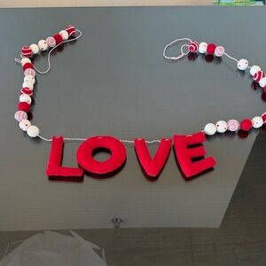 Red LOVE Beaded Garland
